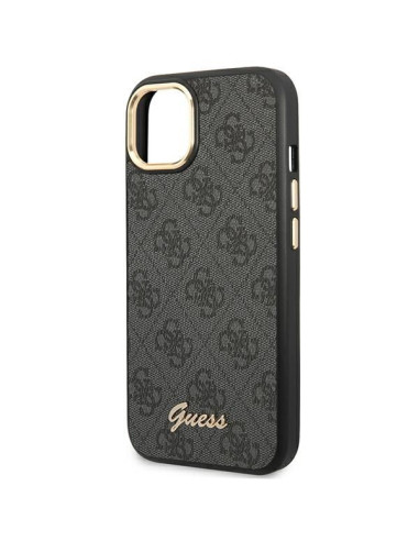 Coque GUESS pour IPHONE 13 / 14 / 15 GUHCP14SHG4SHK (4G Vintage Gold Logo) noir