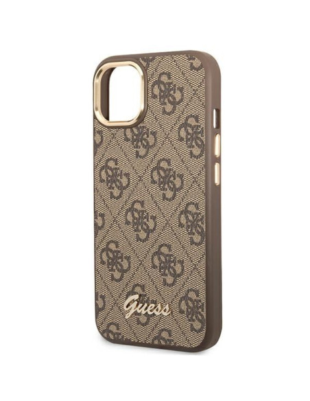 Coque GUESS pour IPHONE 13 / 14 / 15 GUHCP14SHG4SHW (4G Vintage Gold Logo) marron