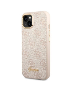 Coque GUESS pour IPHONE 13 / 14 / 15 GUHCP14SHG4SHP (4G Vintage Gold Logo) rose 2