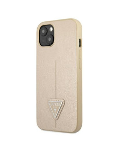 Coque GUESS pour IPHONE 13 / 14 / 15 GUHCP14SPSATLE (SaffianoTriangle Logo) beige 2
