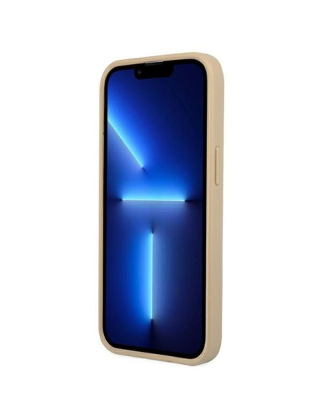 Coque GUESS pour IPHONE 13 / 14 / 15 GUHCP14SPSATLE (SaffianoTriangle Logo) beige