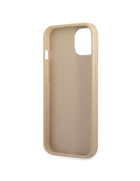 Coque GUESS pour IPHONE 13 / 14 / 15 GUHCP14SPSATLE (SaffianoTriangle Logo) beige