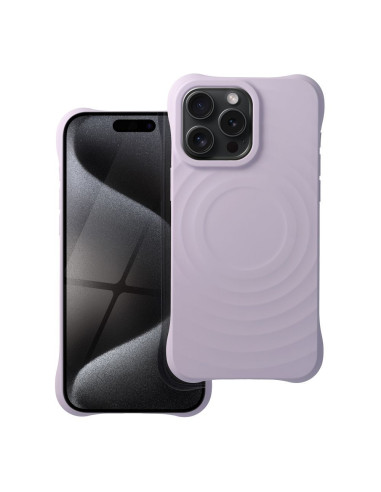 Silicone Zephyr Mag Cover compatible avec MagSafe pour IPHONE 15 PRO MAX lilas