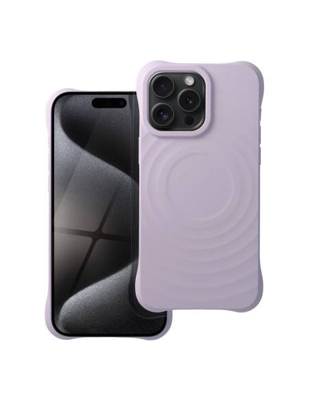 Silicone Zephyr Mag Cover compatible avec MagSafe pour IPHONE 15 PRO MAX lilas