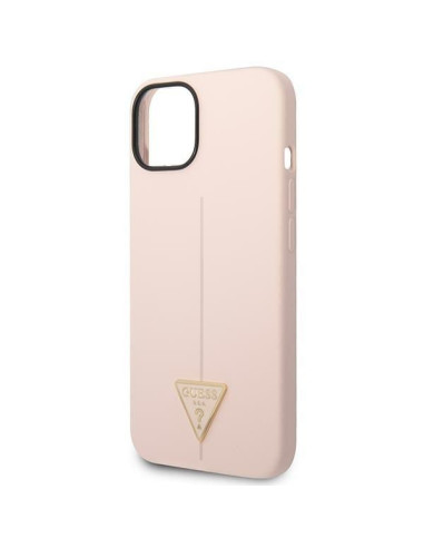 Coque GUESS pour IPHONE 13 / 14 / 15 GUHCP14SSLTGP (Triangle en silicone) rose