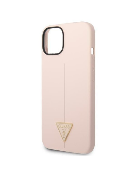 Coque GUESS pour IPHONE 13 / 14 / 15 GUHCP14SSLTGP (Triangle en silicone) rose
