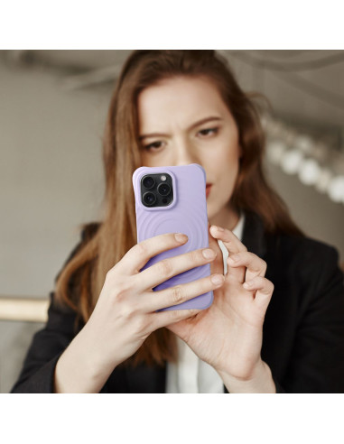 Silicone Zephyr Mag Cover compatible avec MagSafe pour IPHONE 13 PRO MAX lilas