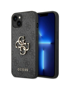 Coque GUESS pour IPHONE 13 / 14 / 15 GUHCP14S4GMGGR (4G Big Metal Logo) gris