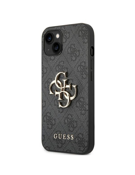 Coque GUESS pour IPHONE 13 / 14 / 15 GUHCP14S4GMGGR (4G Big Metal Logo) gris