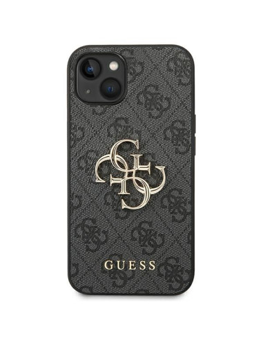 Coque GUESS pour IPHONE 13 / 14 / 15 GUHCP14S4GMGGR (4G Big Metal Logo) gris