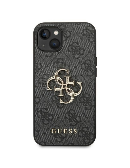 Coque GUESS pour IPHONE 13 / 14 / 15 GUHCP14S4GMGGR (4G Big Metal Logo) gris
