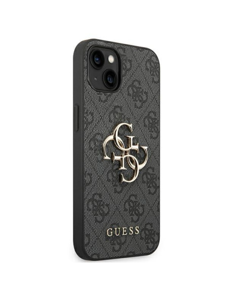 Coque GUESS pour IPHONE 13 / 14 / 15 GUHCP14S4GMGGR (4G Big Metal Logo) gris