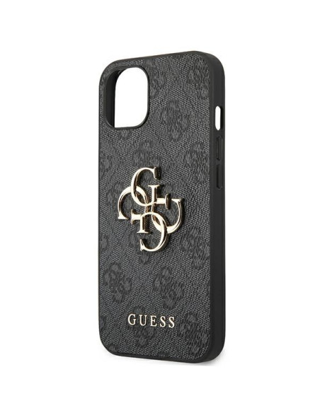 Coque GUESS pour IPHONE 13 / 14 / 15 GUHCP14S4GMGGR (4G Big Metal Logo) gris
