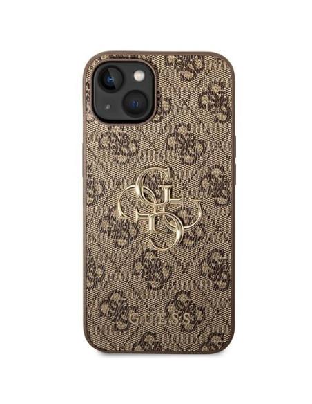 Coque GUESS pour IPHONE 13 / 14 / 15 GUHCP14S4GMGBR (4G Big Metal Logo) marron