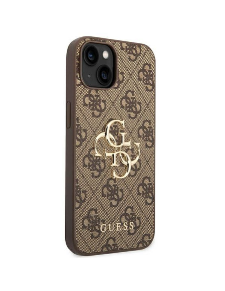Coque GUESS pour IPHONE 13 / 14 / 15 GUHCP14S4GMGBR (4G Big Metal Logo) marron