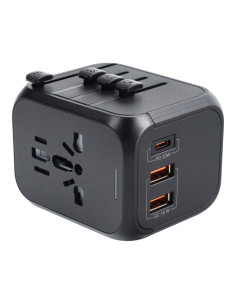 Chargeur/adaptateur de voyage OL-309-PQ20 WHOLE WORLD noir