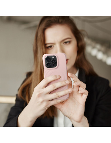 Silicone Zephyr Mag Cover compatible avec MagSafe pour IPHONE 13 rose