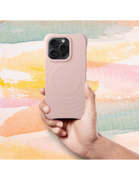 Silicone Zephyr Mag Cover compatible avec MagSafe pour IPHONE 13 rose
