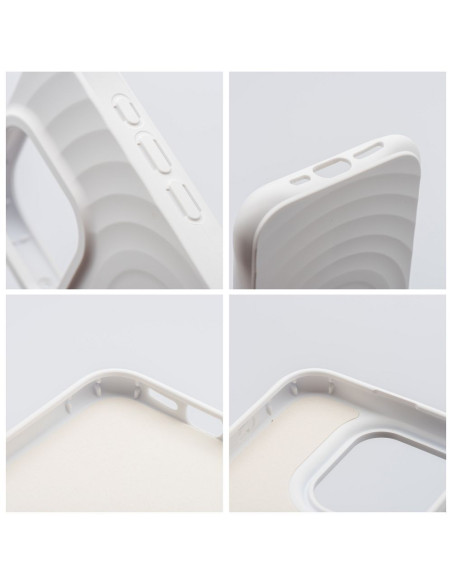 Silicone Zephyr Mag Cover compatible avec MagSafe pour IPHONE 14 PRO blanc