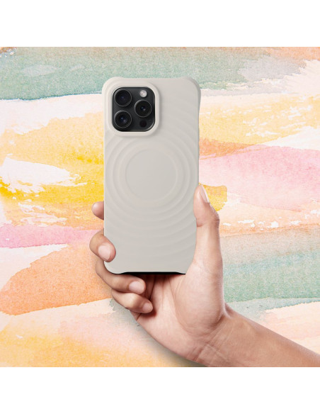 Silicone Zephyr Mag Cover compatible avec MagSafe pour IPHONE 14 PRO MAX blanc