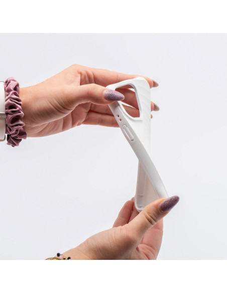 Silicone Zephyr Mag Cover compatible avec MagSafe pour IPHONE 14 PRO MAX blanc