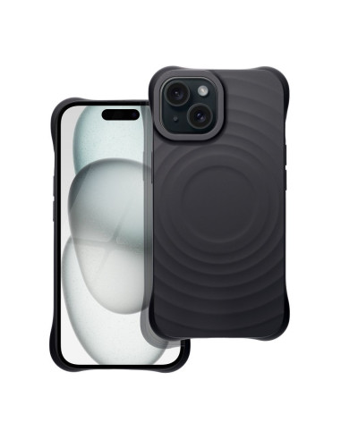 Silicone Zephyr Mag Cover compatible avec MagSafe pour IPHONE 15 noir
