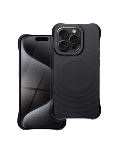 Silicone Zephyr Mag Cover compatible avec MagSafe pour IPHONE 15 PRO noir