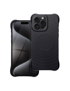 Silicone Zephyr Mag Cover compatible avec MagSafe pour IPHONE 15 PRO MAX noir