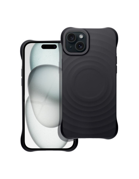 Silicone Zephyr Mag Cover compatible avec MagSafe pour IPHONE 15 PLUS noir