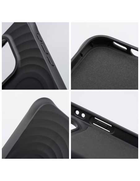 Silicone Zephyr Mag Cover compatible avec MagSafe pour IPHONE 15 PLUS noir
