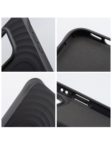 Silicone Zephyr Mag Cover compatible avec MagSafe pour IPHONE 14 noir