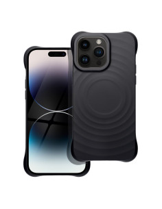 Silicone Zephyr Mag Cover compatible avec MagSafe pour IPHONE 14 PRO MAX noir