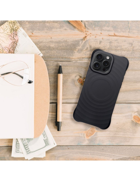 Silicone Zephyr Mag Cover compatible avec MagSafe pour IPHONE 14 PLUS noir