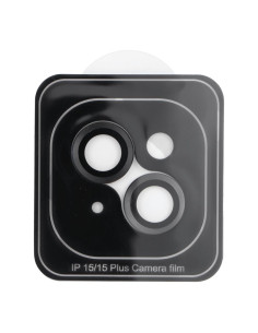Cache appareil photo PROTECTOR 9H + applicateur pour IPHONE 15 / 15 PLUS noir