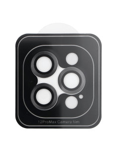 Cache appareil photo PROTECTOR 9H + applicateur pour IPHONE 12 PRO MAX noir