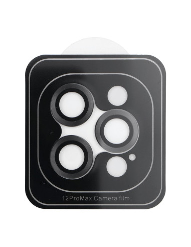 Cache appareil photo PROTECTOR 9H + applicateur pour IPHONE 12 PRO MAX noir