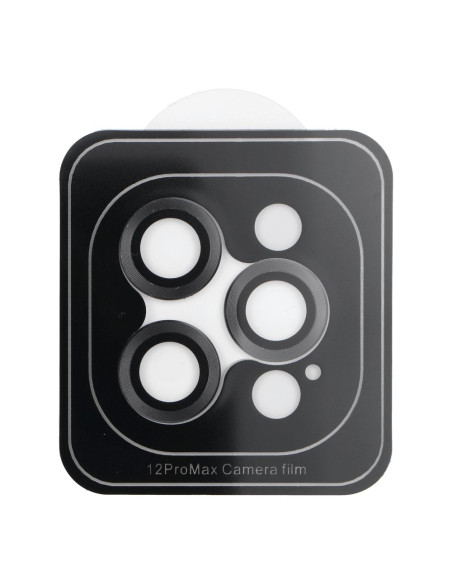 Cache appareil photo PROTECTOR 9H + applicateur pour IPHONE 12 PRO MAX noir