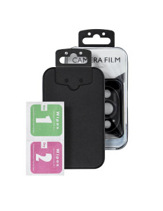 Cache caméra PROTECTOR 9H + applicateur pour IPHONE 13 / 13 MINI noir 2