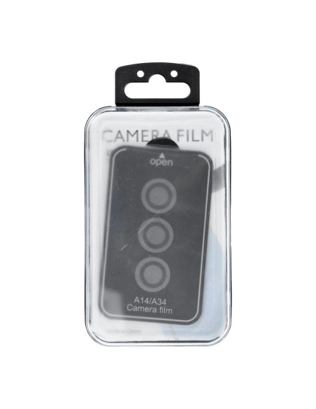 Cache appareil photo PROTECTOR 9H + applicateur pour SAMSUNG A14 / A34 noir