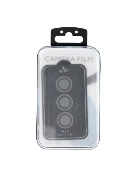 Cache appareil photo PROTECTOR 9H + applicateur pour SAMSUNG A25 noir
