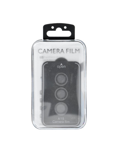 Cache appareil photo PROTECTOR 9H + applicateur pour SAMSUNG A15 noir
