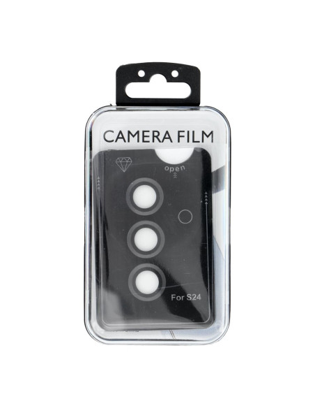 Cache appareil photo PROTECTOR 9H + applicateur pour SAMSUNG S24 noir