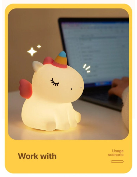 Veilleuse licorne Art déco