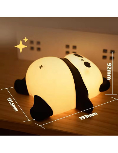 Lampe de nuit tactile Art déco Panda endormi