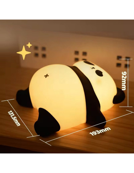 Lampe de nuit tactile Art déco Panda endormi