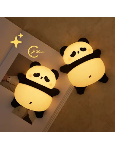 Lampe de nuit tactile Art déco Panda endormi