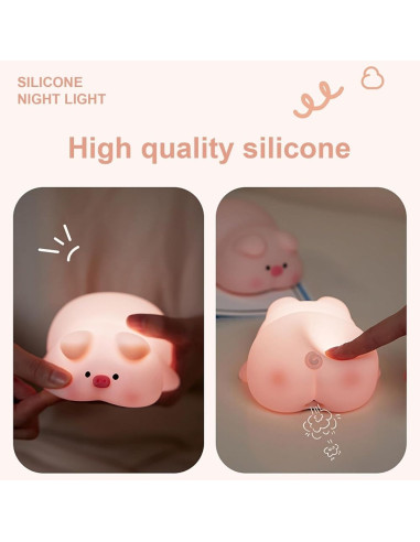 Veilleuse Art Déco Pig touch