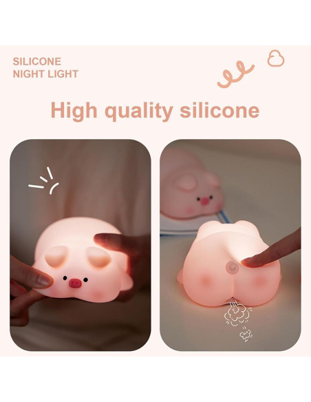 Veilleuse Art Déco Pig touch