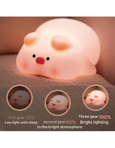 Veilleuse Art Déco Pig touch