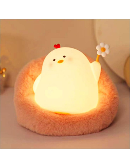 Lampe de nuit Art Deco touch chicken